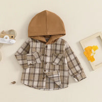 Hooded Plaid Jacket - The Ollie Bee