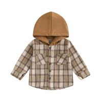 Hooded Plaid Jacket - The Ollie Bee