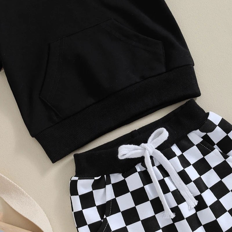 Hooded Short Sleeve Checker Set - The Ollie Bee