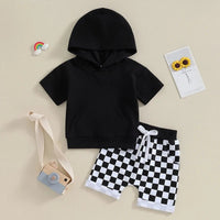 Hooded Short Sleeve Checker Set - The Ollie Bee