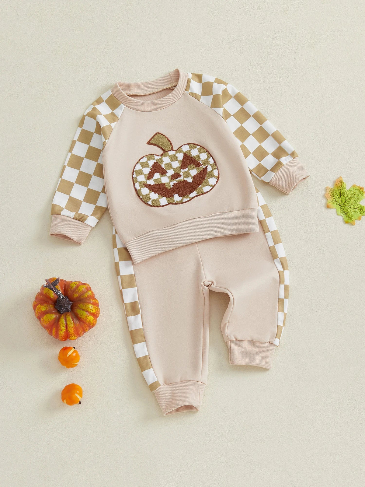 Jack O' Lantern Checkered Set - The Ollie Bee