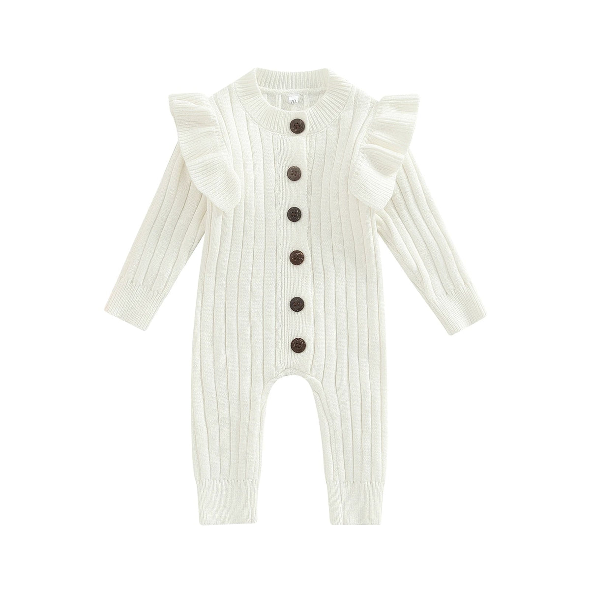 Knit Button Romper - The Ollie Bee