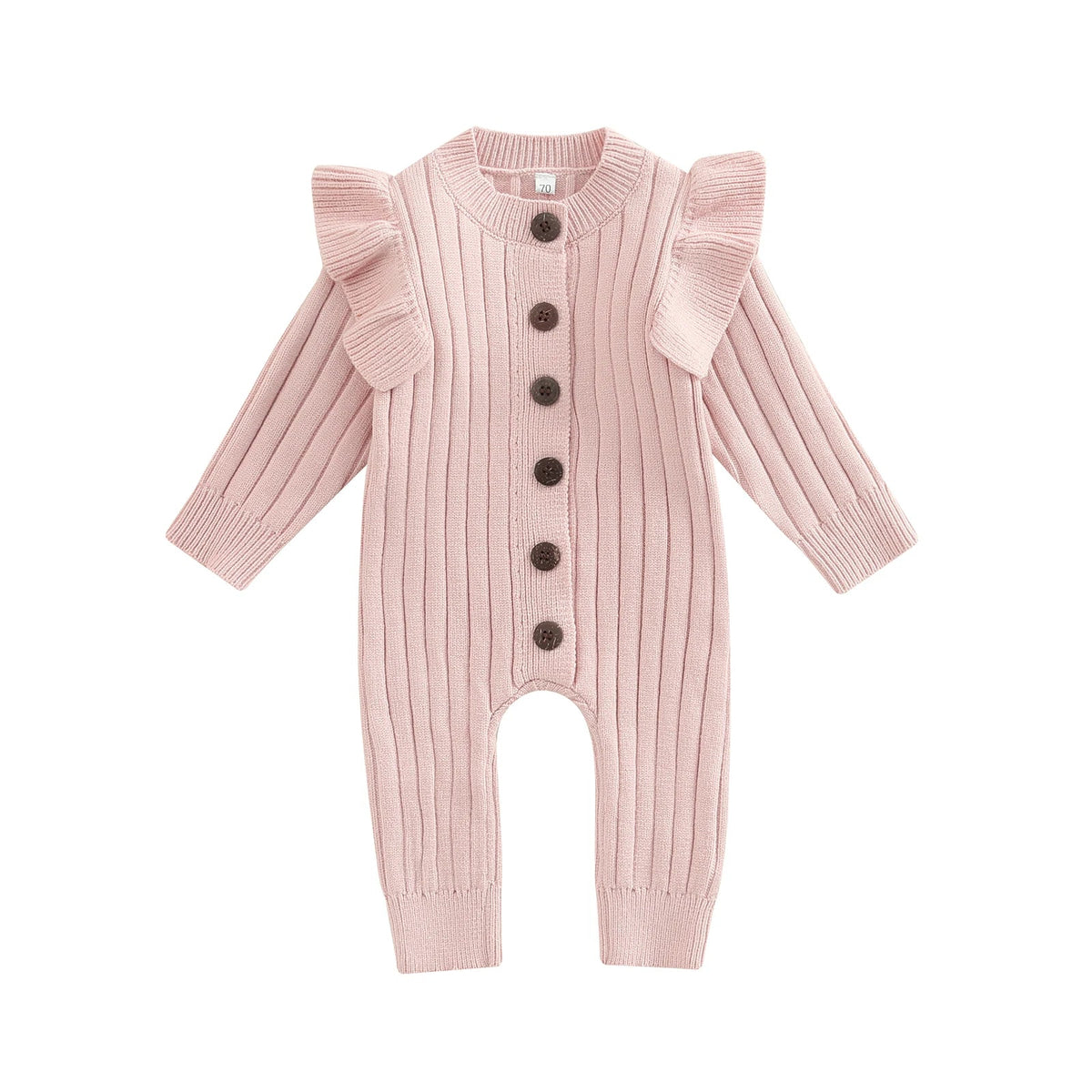 Knit Button Romper - The Ollie Bee