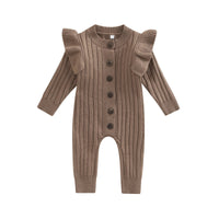 Knit Button Romper - The Ollie Bee