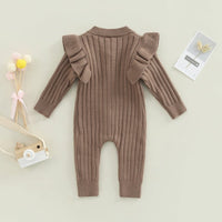 Knit Button Romper - The Ollie Bee