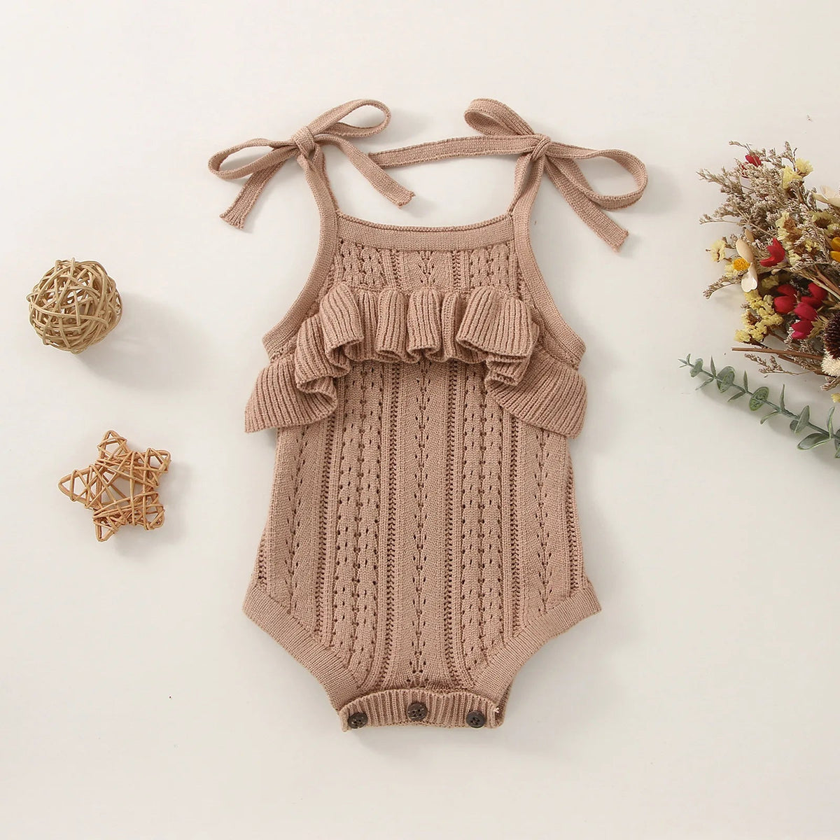 Knit Ruffle Onesie - The Ollie Bee