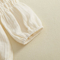 Lantern Sleeve Muslin Romper - The Ollie Bee