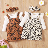 Leopard Overall Dress Set - The Ollie Bee