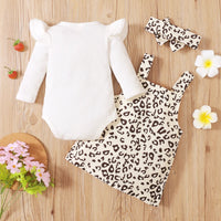 Leopard Overall Dress Set - The Ollie Bee