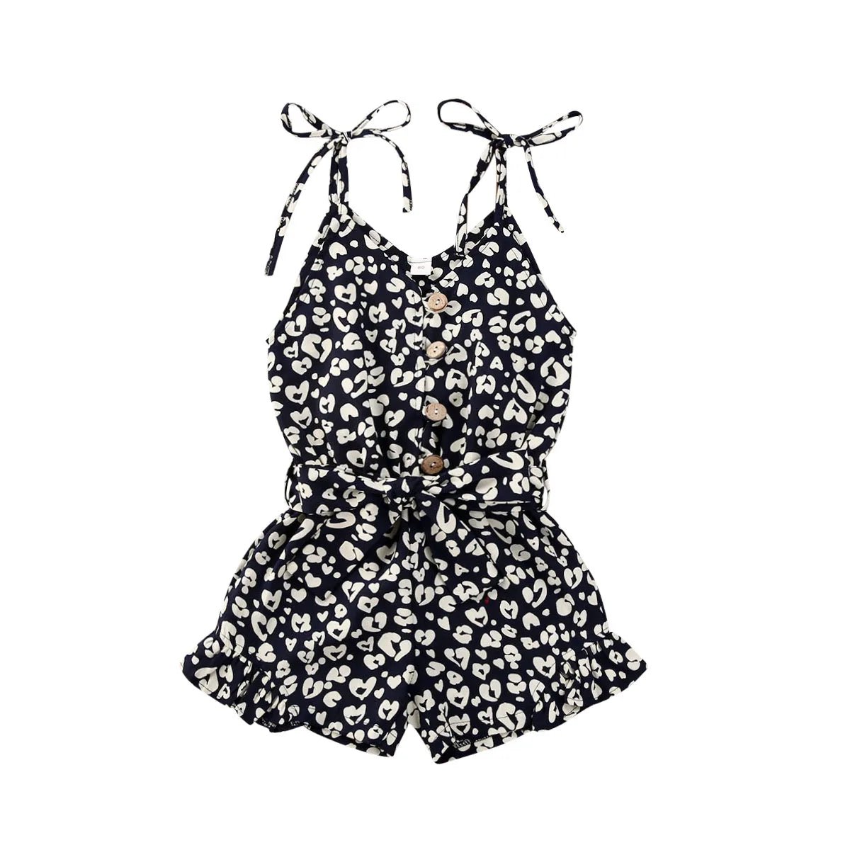 Leopard Ruffle Romper - The Ollie Bee