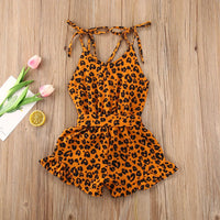 Leopard Ruffle Romper - The Ollie Bee