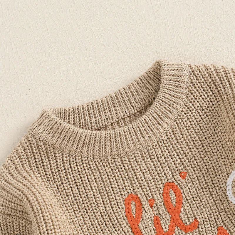 Lil Pumpkin Knit Sweater - The Ollie Bee