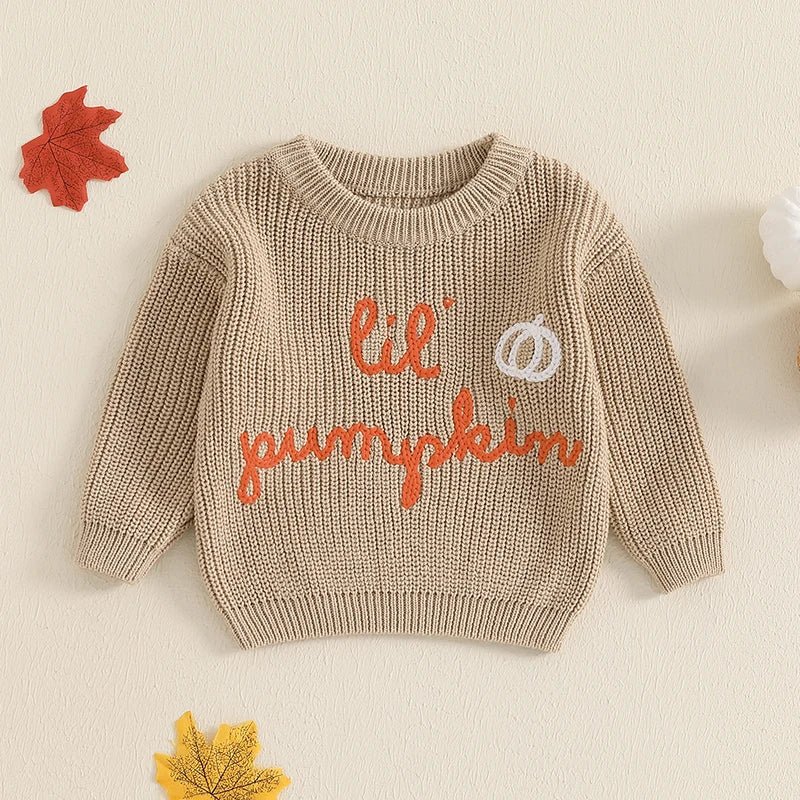 Lil Pumpkin Knit Sweater - The Ollie Bee