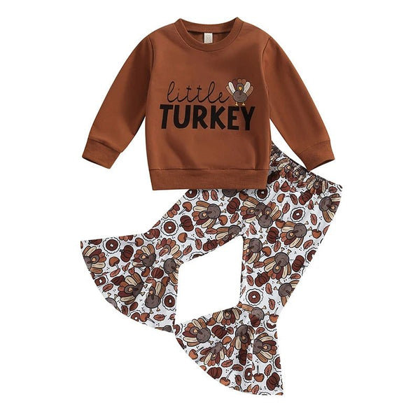 Little Turkey Flare Pant Set - The Ollie Bee