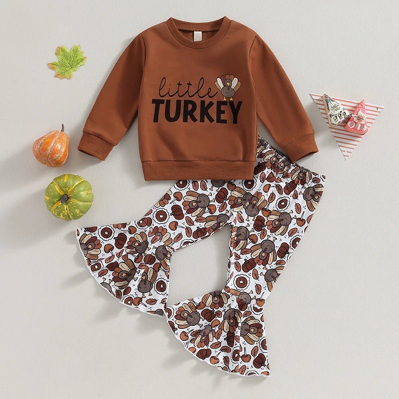 Little Turkey Flare Pant Set - The Ollie Bee