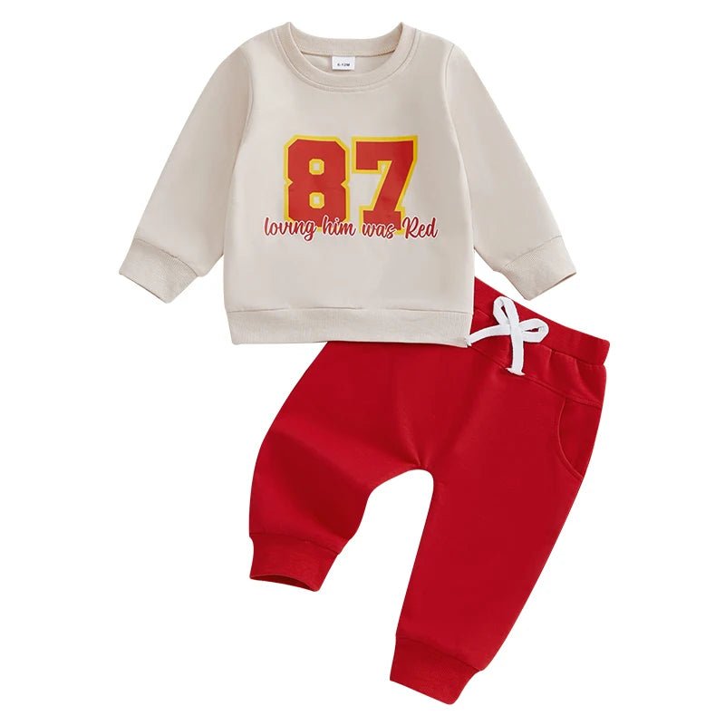 Loving Him Was Red Sweatsuit - The Ollie Bee