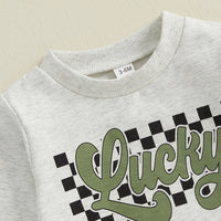 Lucky Checkerboard Crewneck Set - The Ollie Bee