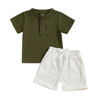Mock Neck Henley Set - The Ollie Bee
