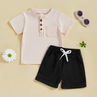 Mock Neck Henley Set - The Ollie Bee