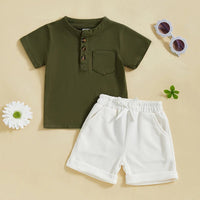 Mock Neck Henley Set - The Ollie Bee