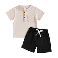 Mock Neck Henley Set - The Ollie Bee