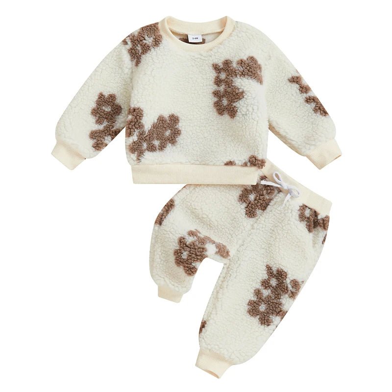 Neutral Florals Fleece Set - The Ollie Bee