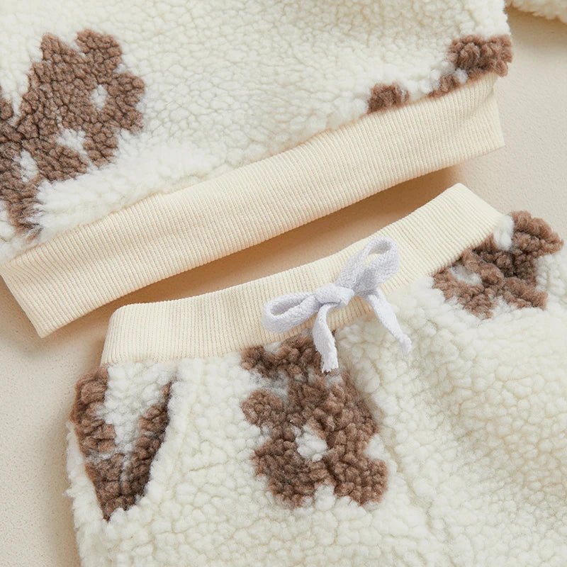 Neutral Florals Fleece Set - The Ollie Bee