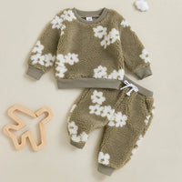 Neutral Florals Fleece Set - The Ollie Bee