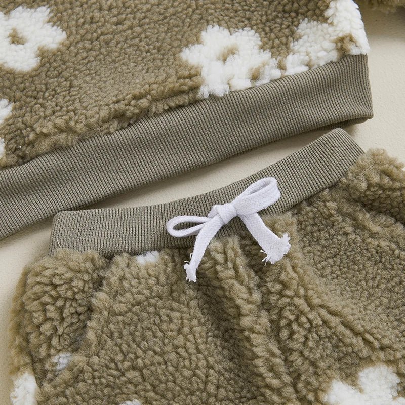 Neutral Florals Fleece Set - The Ollie Bee