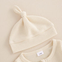 Neutral Waffle Footie - The Ollie Bee