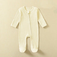 Organic Cotton Waffle Footie - The Ollie Bee