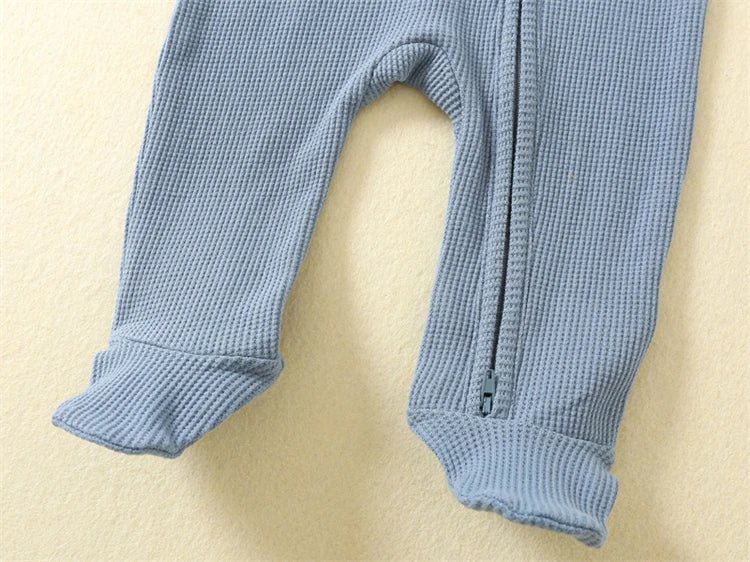 Organic Cotton Waffle Footie - The Ollie Bee