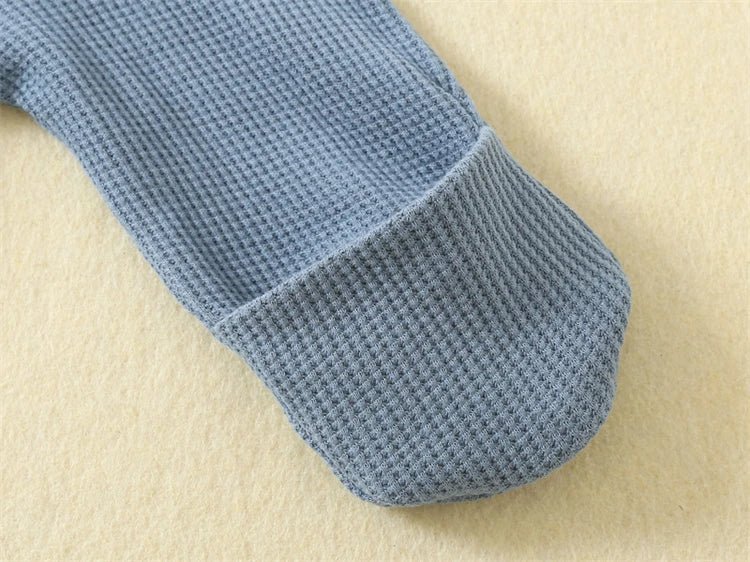 Organic Cotton Waffle Footie - The Ollie Bee