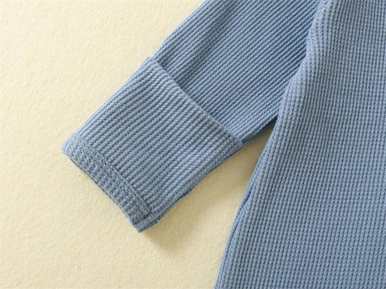 Organic Cotton Waffle Footie - The Ollie Bee