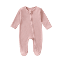 Organic Cotton Waffle Footie - The Ollie Bee