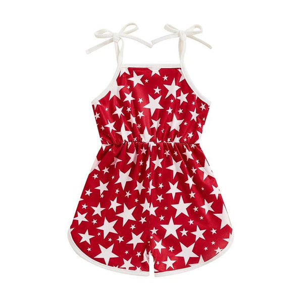 Patriotic Tie Strap Romper - The Ollie Bee