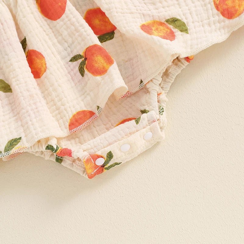 Peachy Keen Onesie Dress & Bow - The Ollie Bee