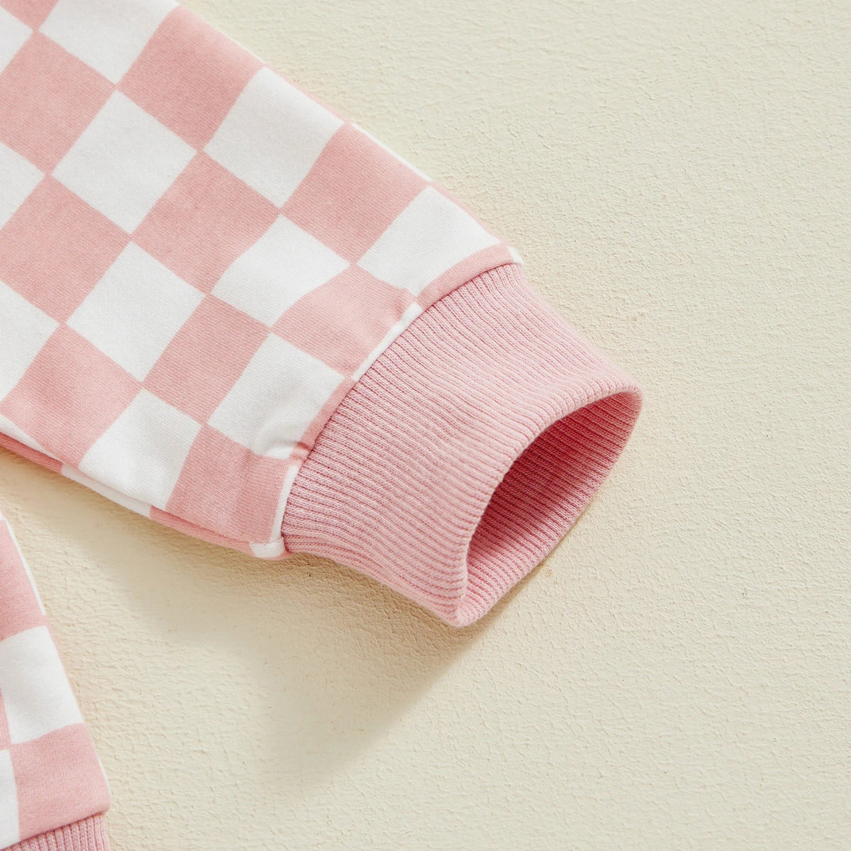 Pink Checkers Sweatsuit - The Ollie Bee