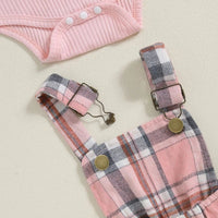 Plaid Overall Skirt Set - The Ollie Bee