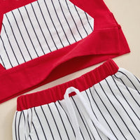 Play Ball Pinstripe Set - The Ollie Bee