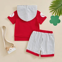 Play Ball Pinstripe Set - The Ollie Bee