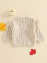 Pumpkin Bow Knit Sweater - The Ollie Bee