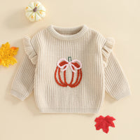 Pumpkin Bow Knit Sweater - The Ollie Bee