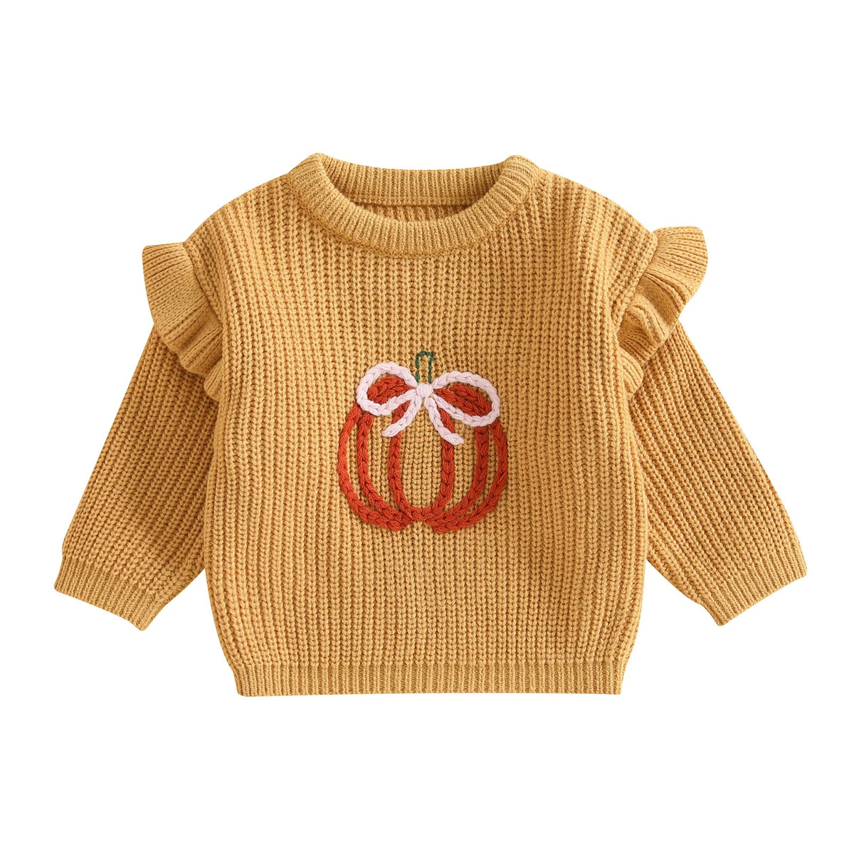 Pumpkin Bow Knit Sweater - The Ollie Bee