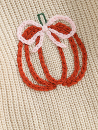 Pumpkin Bow Knit Sweater - The Ollie Bee