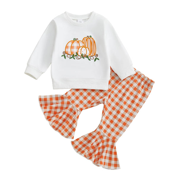 Pumpkin Patch Plaid Set - The Ollie Bee