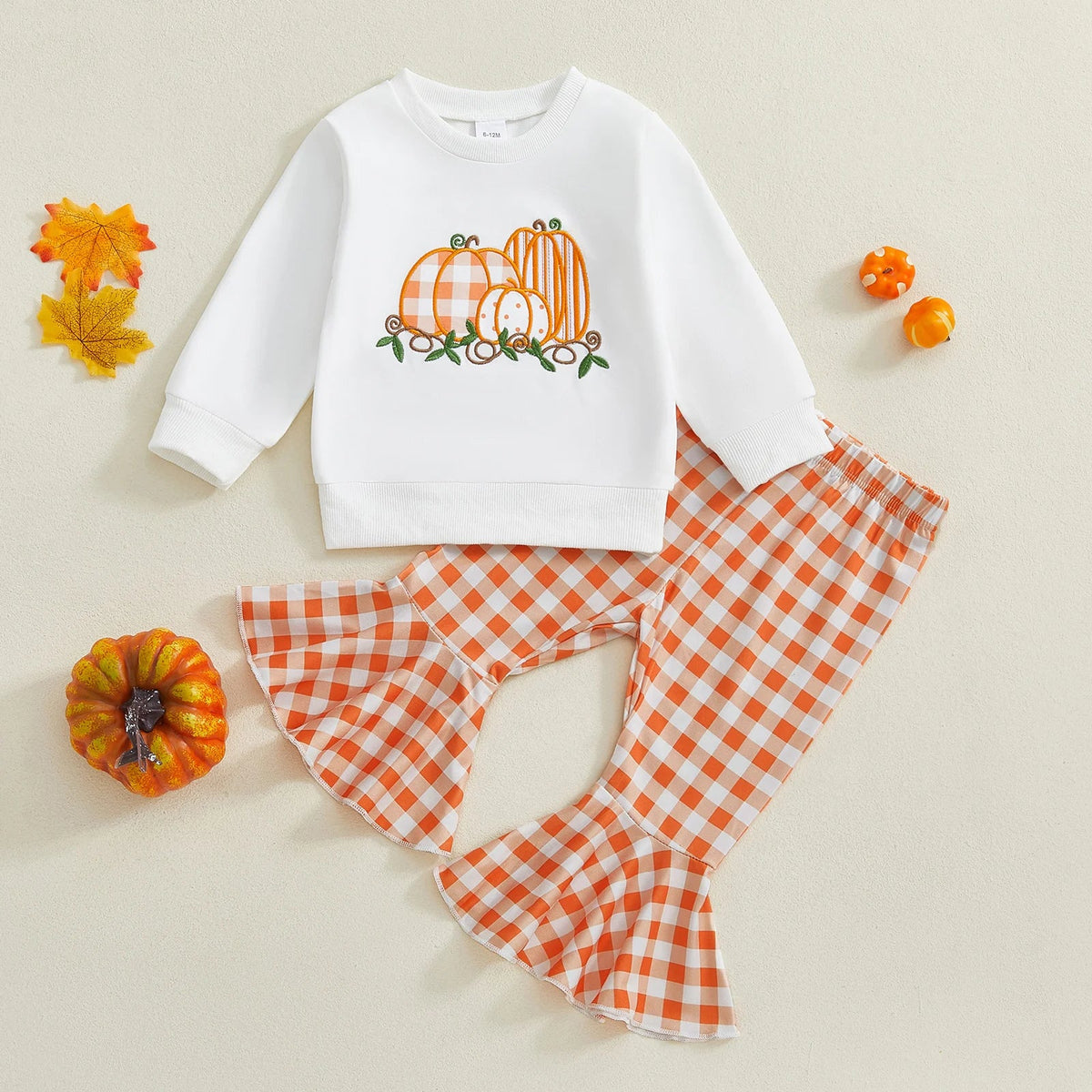 Pumpkin Patch Plaid Set - The Ollie Bee