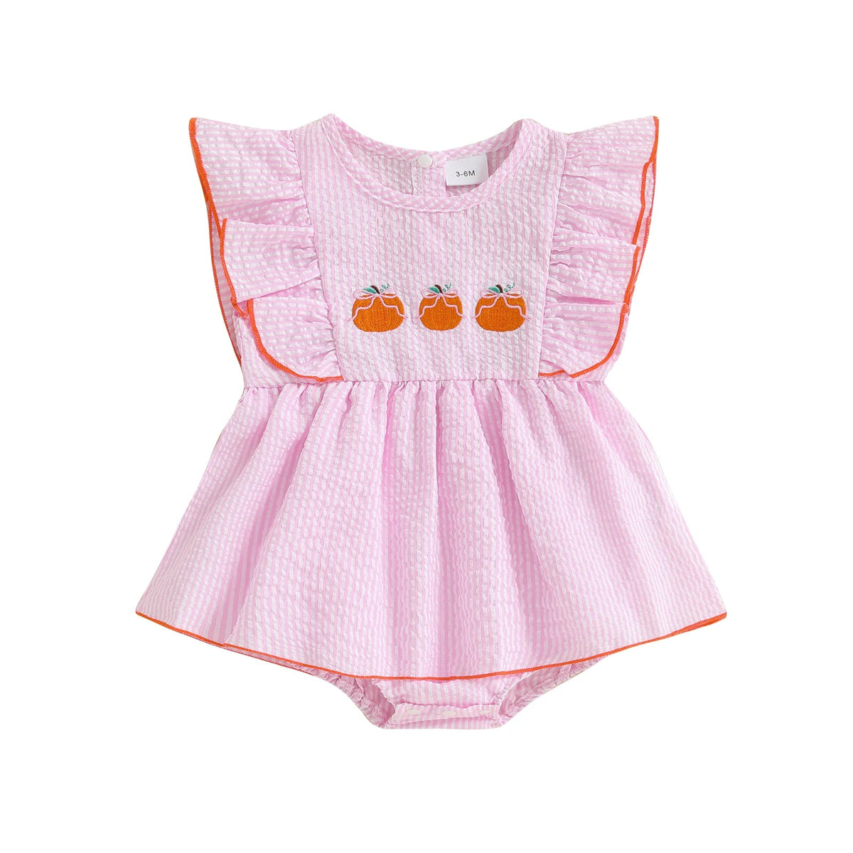 Pumpkin Pinstripes Onesie - The Ollie Bee