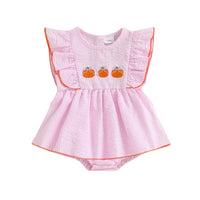 Pumpkin Pinstripes Onesie - The Ollie Bee