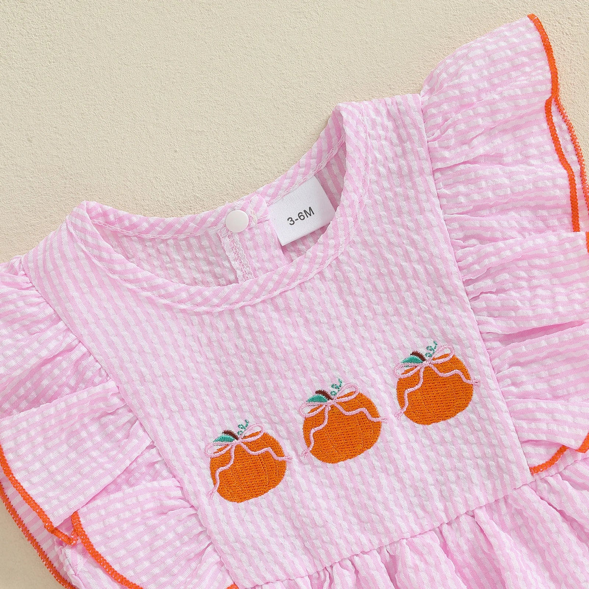 Pumpkin Pinstripes Onesie - The Ollie Bee
